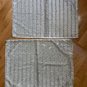 Pair Ralph Lauren Beaded Silk Pillow Covers 15x20